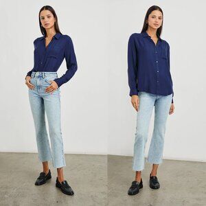 Rails Sunset Crop High Rise Flare Jeans In Snowbird Size 26